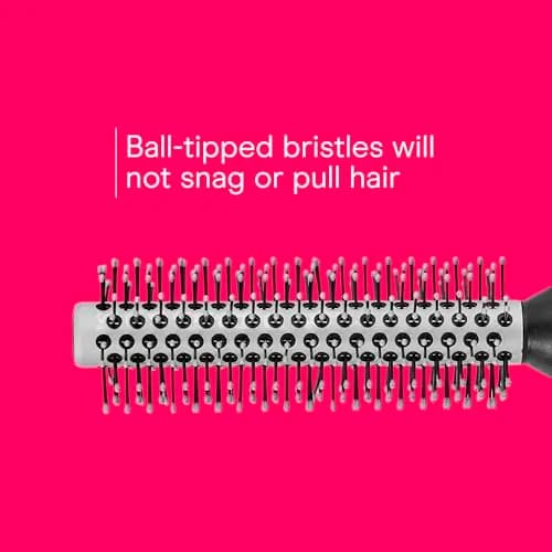 Conair Grip & Style Metal Round Brush, Nylon Bristle Hair Brush for Blowout Styling, For Short Hair Lengths, 1.375 inch Barrel thumbnail 5
