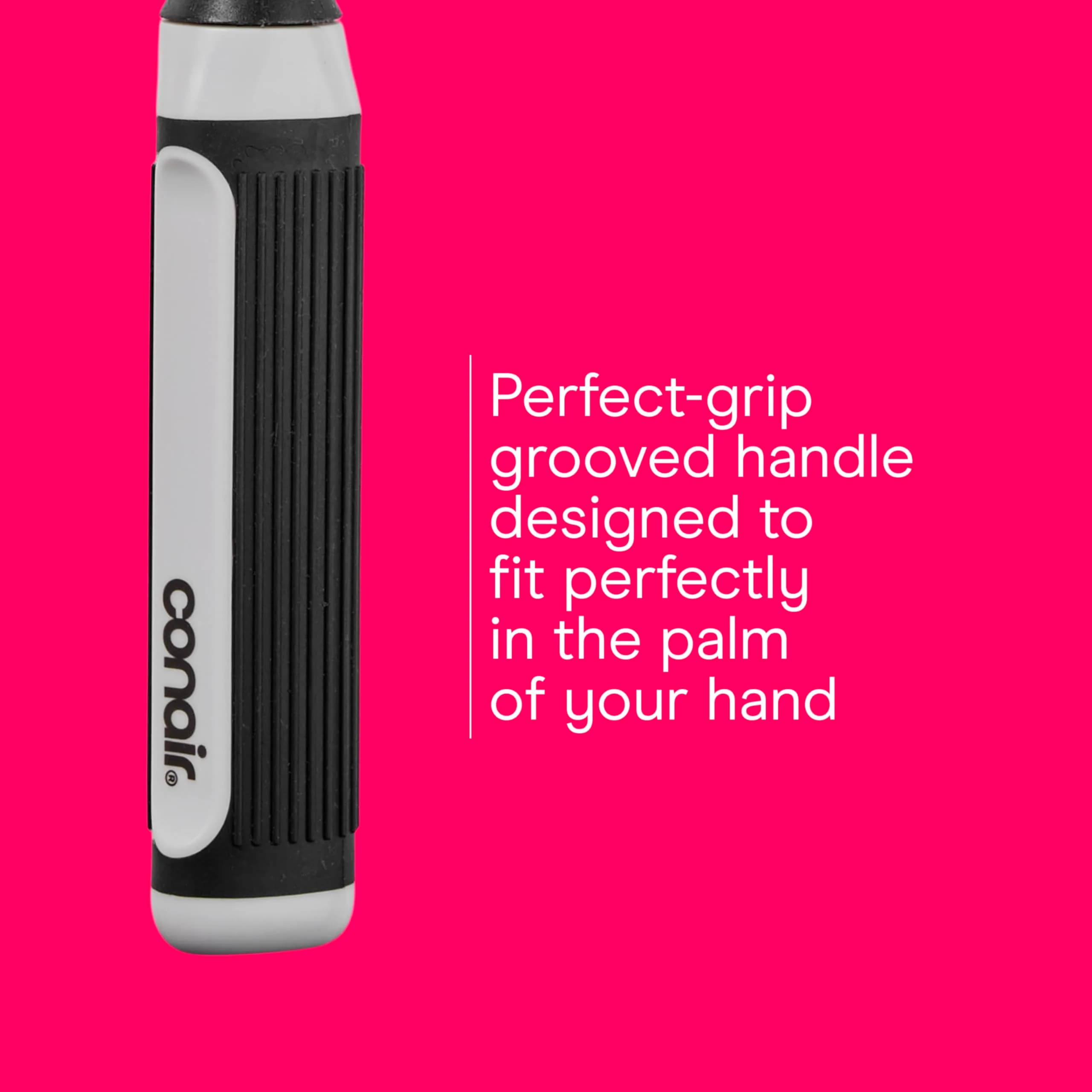Conair Grip & Style Metal Round Brush, Nylon Bristle Hair Brush for Blowout Styling, For Short Hair Lengths, 1.375 inch Barrel - view 6