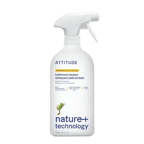 ATTITUDE Bathroom Cleaner Spray Citrus Zest 800ml (27.1 Fl Oz) | EWG Verified Plant-Based Formula thumbnail 1