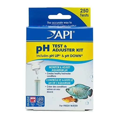 API pH Test & Adjuster Kit 250-Test Freshwater Aquarium Water pH Test and Adjuster Kit | Monitors and Adjusts pH for Fish Health thumbnail 1