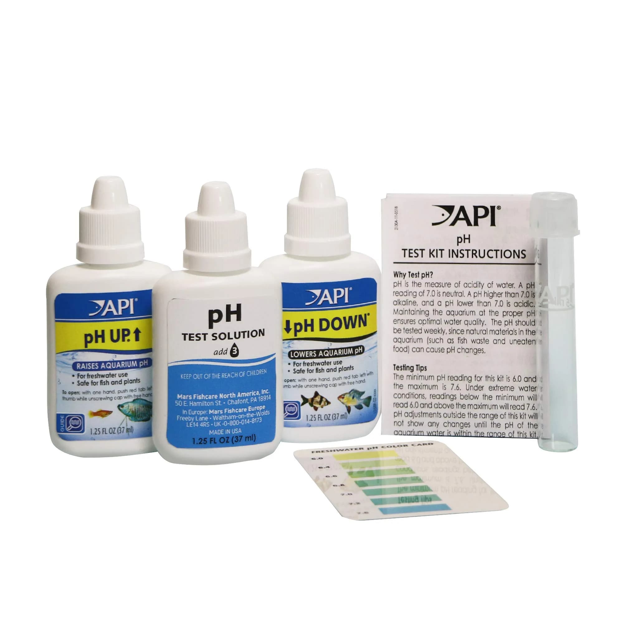 API pH Test & Adjuster Kit 250-Test Freshwater Aquarium Water pH Test and Adjuster Kit | Monitors and Adjusts pH for Fish Health - view 2