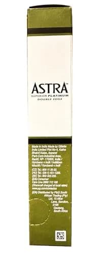 ASTRA Platinum Double Edge Safety Razor Blades,100 Blades (20 x 5) | Long-lasting, smooth shave for men thumbnail 2