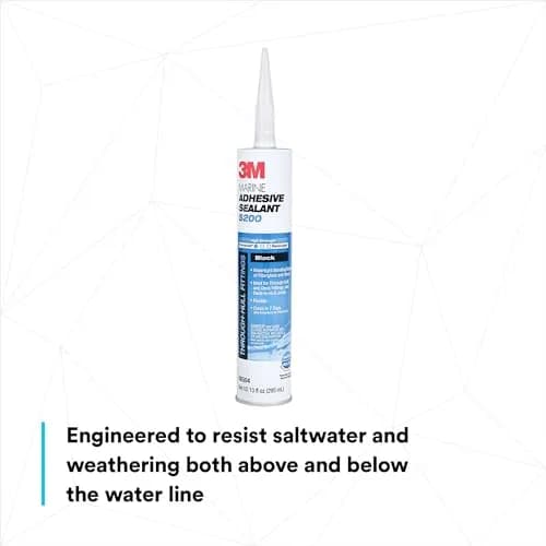 3M Marine Adhesive Sealant 5200 Black 10 fl oz (295.7 ml) | Permanent Bonding & Sealing for Boats & RVs thumbnail 5