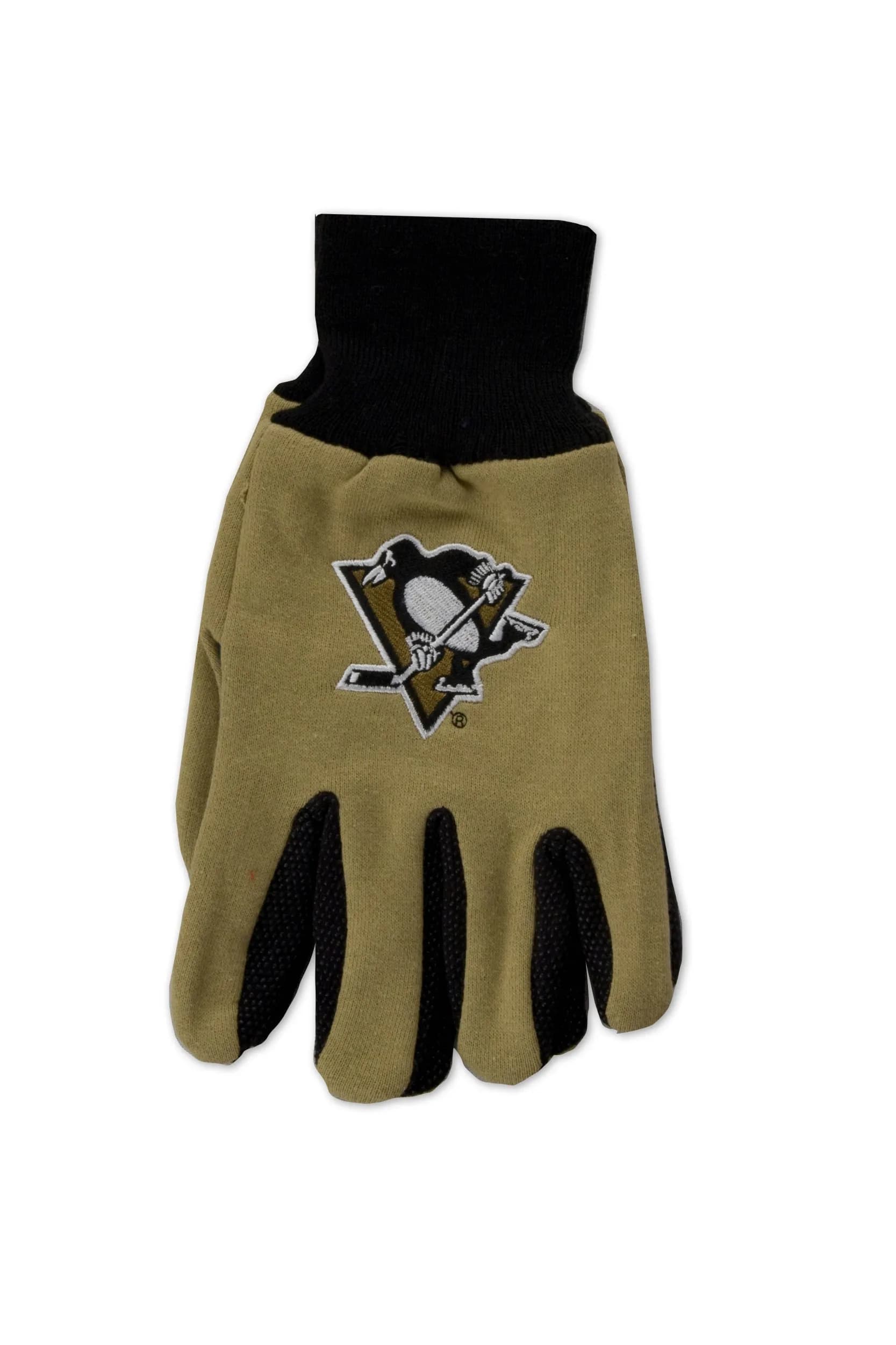 WinCraft Pittsburgh Penguins Two-Tone Gloves, Gold/Black | NHL Team Spirit & Warmth