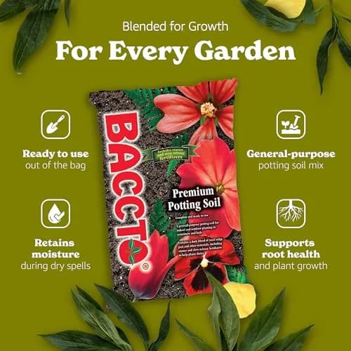 BACCTO Michigan Peat General Purpose Premium Potting Soil with Perlite, 50 lb | All-Purpose Garden Soil for Healthy Plants thumbnail 3