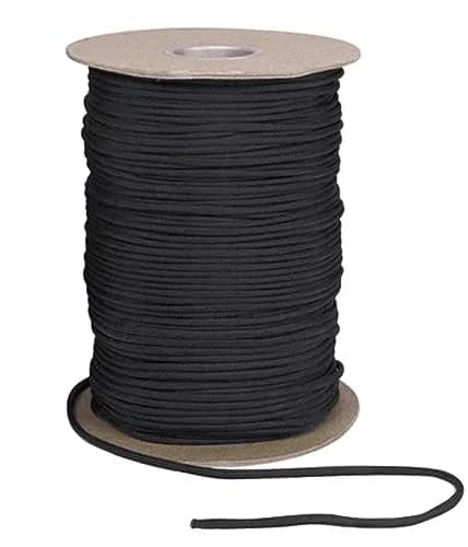Rothco Nylon Paracord 550lb 600 Ft Spool (Black, 600 ft) | Heavy-Duty Outdoor Rope thumbnail 1