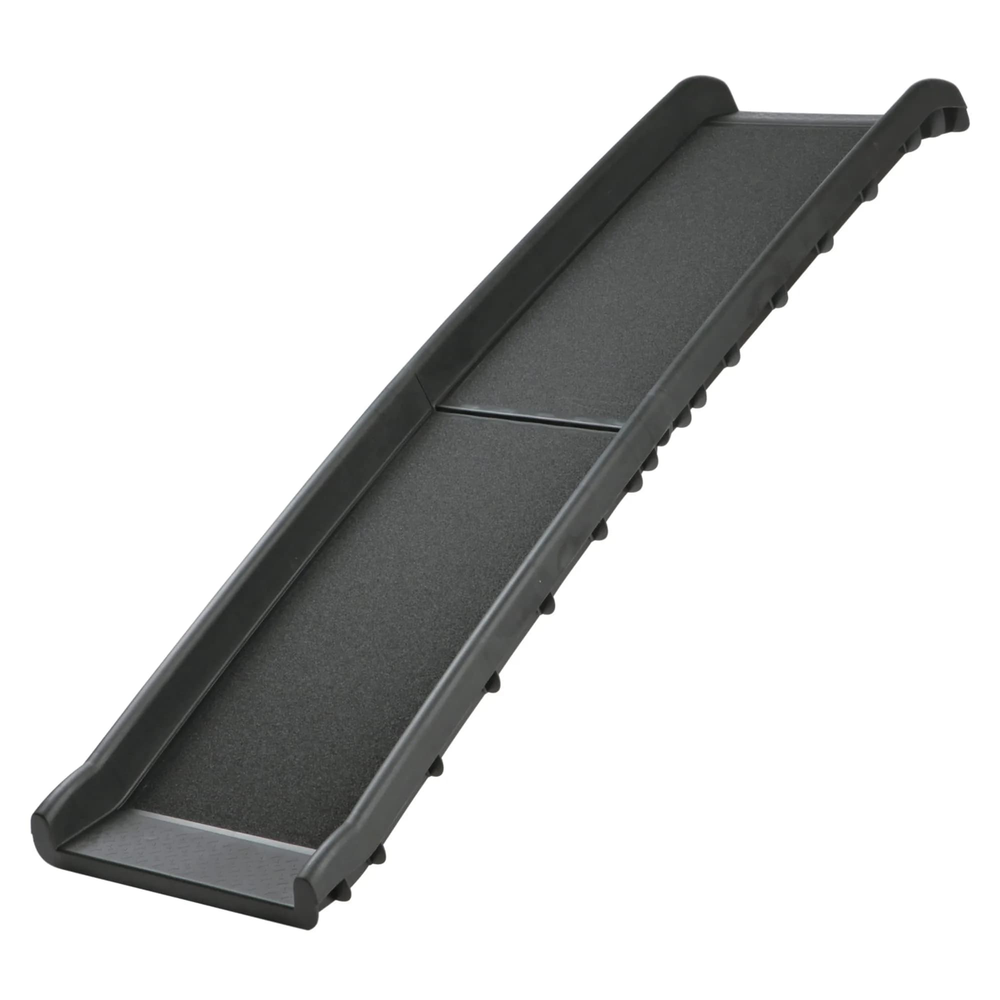 TRIXIE Folding Pet Ramp, Black | Non-slip, Lightweight, Supports 200 lbs, 61.4" Long — Bi-fold Ramp