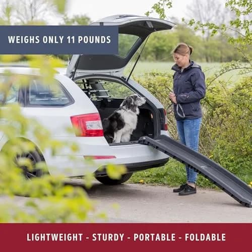 TRIXIE Folding Pet Ramp, Black | Non-slip, Lightweight, Supports 200 lbs, 61.4" Long thumbnail 6