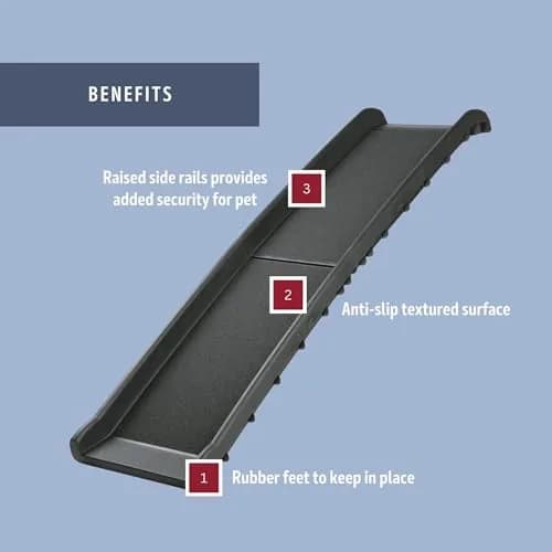 TRIXIE Folding Pet Ramp, Black | Non-slip, Lightweight, Supports 200 lbs, 61.4" Long thumbnail 7