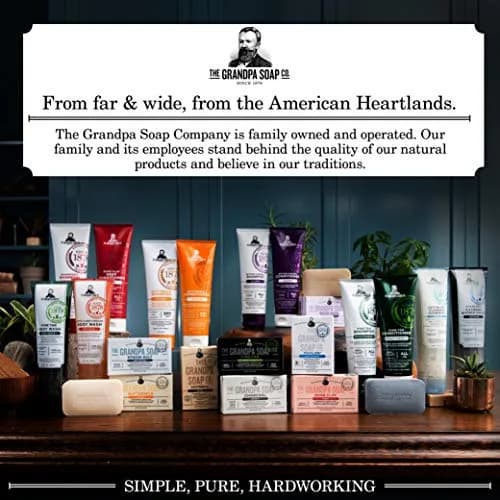 Grandpa's Pine Tar Soap 4.25 oz (120.5 g) | Natural Vegetable-Based Cleanser for Skin Irritations thumbnail 6