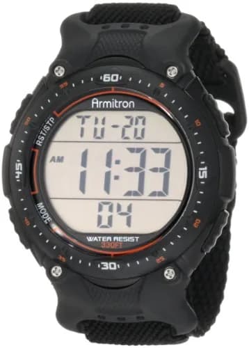 Armitron Sport Men's 408159BLK Chronograph Watch | Digital Display, Water-Resistant 100M thumbnail 1