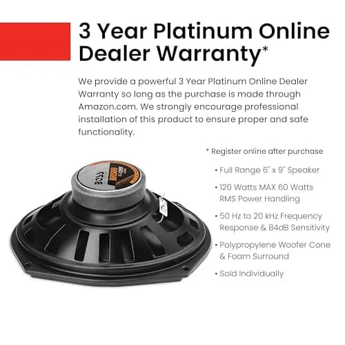 BOSS Audio Systems BRS69 6 x 9 Inch Car Door Speaker 120 Watts | Single Replacement Speaker thumbnail 2