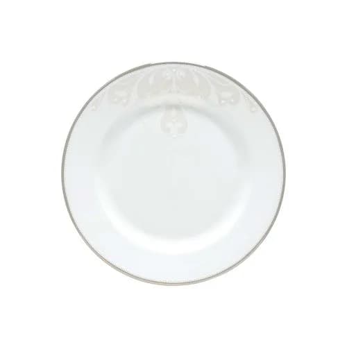 Lenox Opal Innocence Scroll Bread Plate, 6-inch | Elegant White Bone China with Platinum Accents thumbnail 1