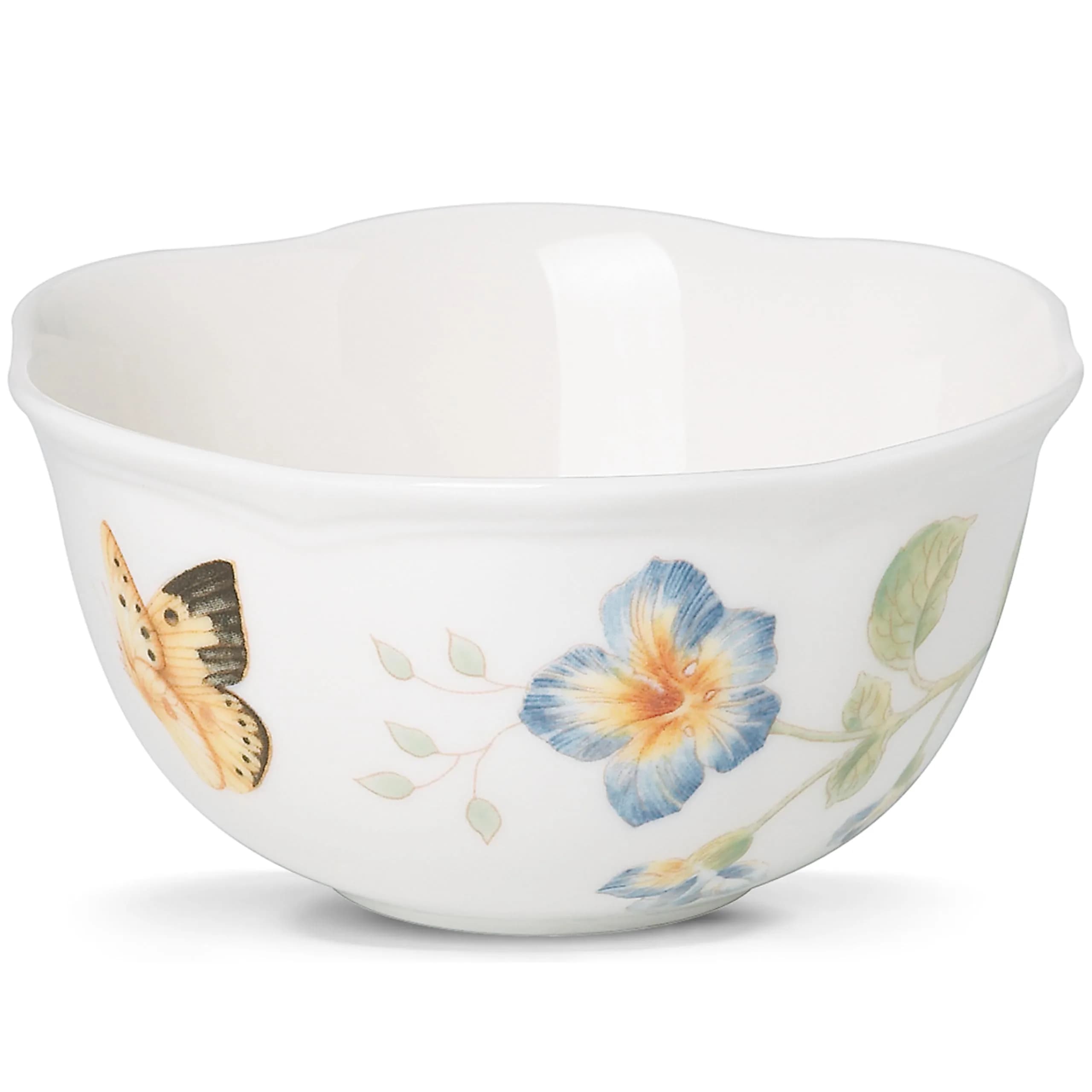 Lenox Butterfly Meadow Dessert Bowl 12 oz (355 ml) | Chip-Resistant Porcelain with Floral & Butterfly Design - main product image