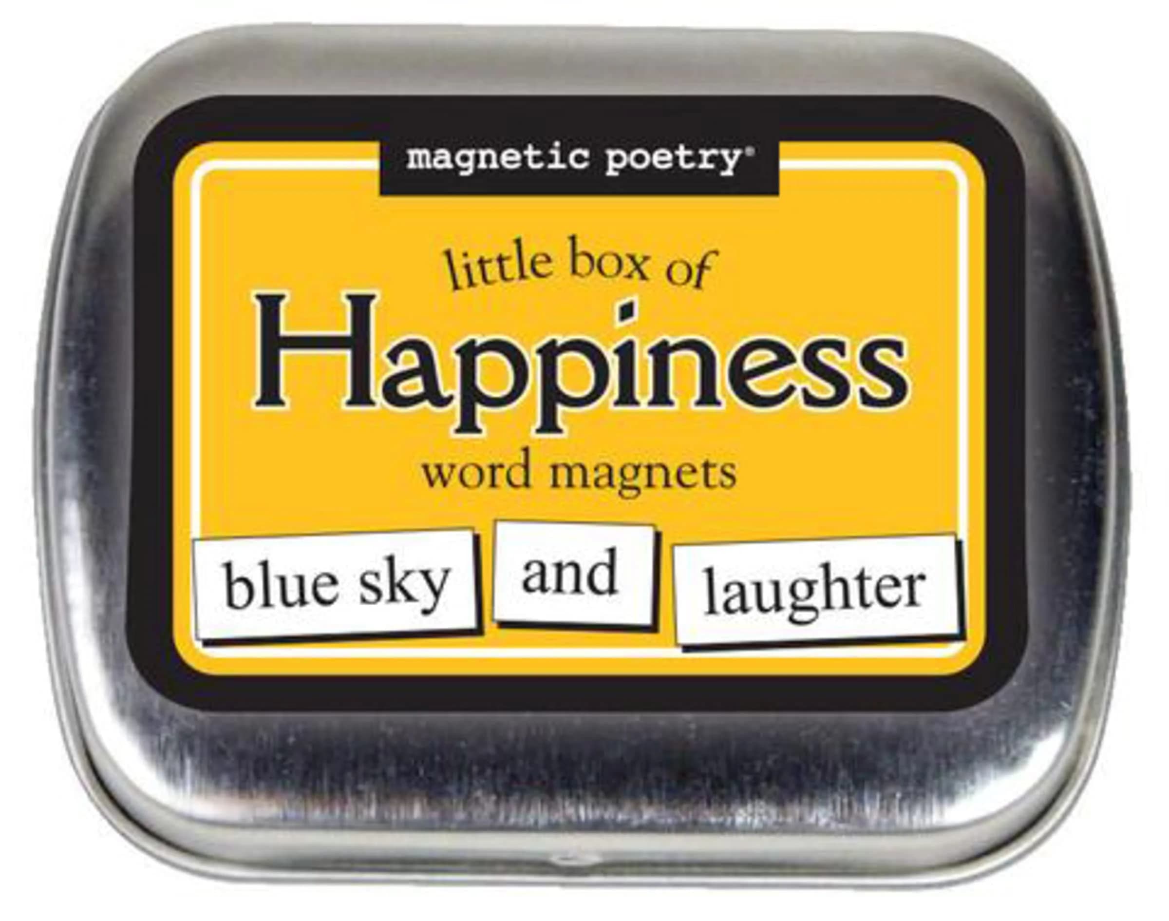 Magnetic Poetry Little Box of Happiness Kit Fridge Magnets | 72 Word Tiles