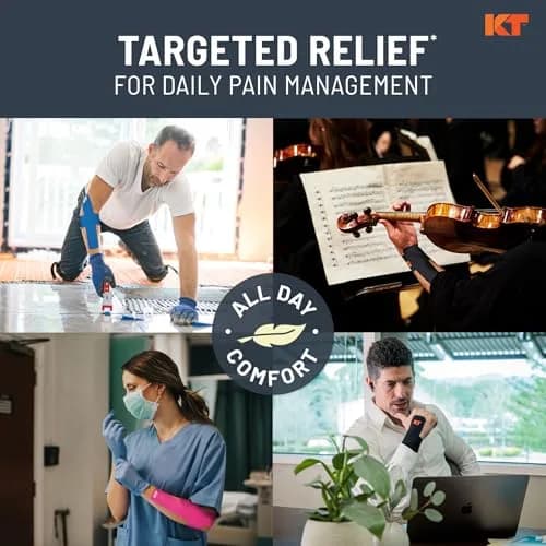 KT Tape, Original Cotton, Elastic Kinesiology Tape, 20 Precut Strips, Beige | Daily Muscle & Joint Support thumbnail 7