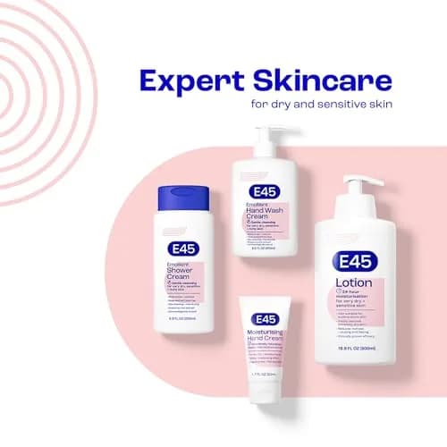 E45 Moisturising Lotion for Sensitive Skin, Fragrance-Free, 500 ml (16.9 fl oz) | Dermatologically Tested for 24-Hour Hydration thumbnail 6