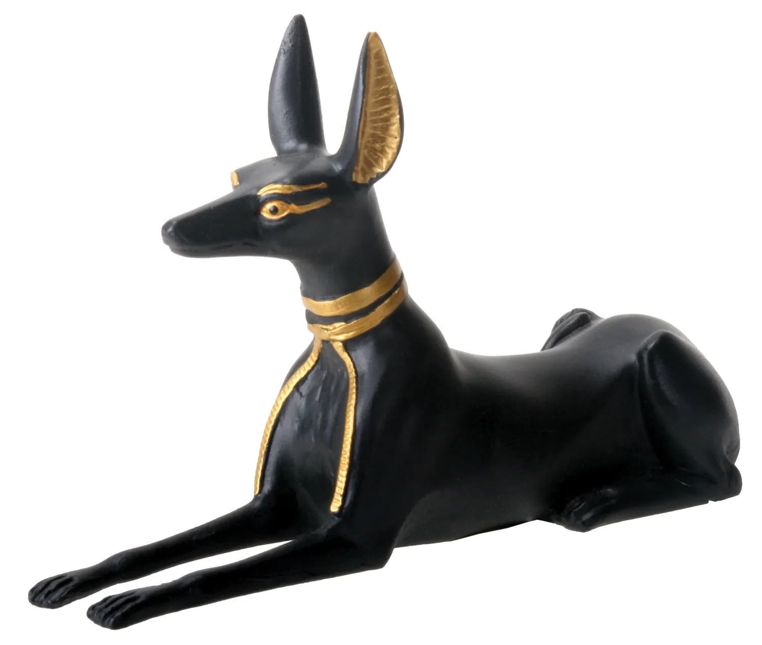 SUMMIT COLLECTION YTC Small Egyptian Anubis Figurine 7.62 cm (3 inches tall) | Ancient Egyptian God of the Afterlife Sculpture — Black
