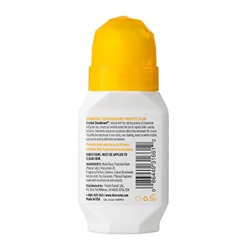 Crystal Mineral Deodorant Roll-On, Chamomile & Green Tea, 2.25 fl oz (Pack of 12) | Natural Odor Protection for All-Day Freshness thumbnail 5