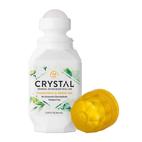 Crystal Mineral Deodorant Roll-On, Chamomile & Green Tea, 2.25 fl oz (Pack of 12) | Natural Odor Protection for All-Day Freshness thumbnail 2