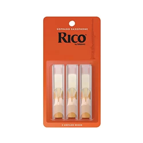 D'Addario Rico Organic Soprano Saxophone Reeds Strength 3.0 (3-Pack, 3 Reeds) | USDA Certified Organic Cane thumbnail 1
