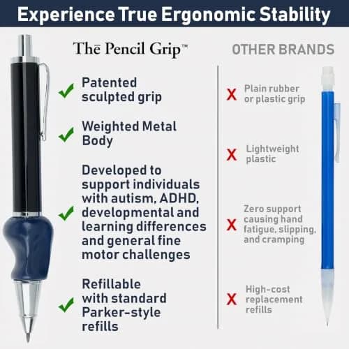 The Pencil Grip Heavyweight Mechanical Pencil Set, Ergonomic Weighted Pencil with Lead Refills - TPG-652 | Improves Legibility & Builds Strength thumbnail 3