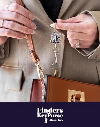 Finders Key Purse Women's Key Ring, Cute Purple Key Hook for Car Keys | Stylish & Practical thumbnail 7
