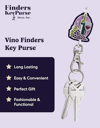 Finders Key Purse Women's Key Ring, Cute Purple Key Hook for Car Keys | Stylish & Practical thumbnail 2