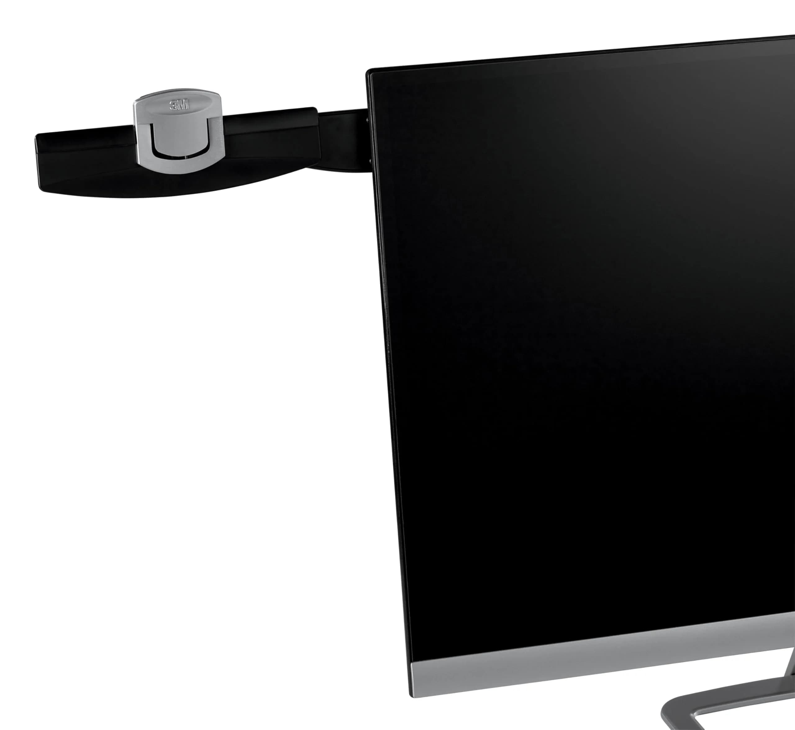 3M Monitor Document Clip with Command Adhesive, Black, 2.6cm (0.75 in) | Holds 30 Sheets — Black