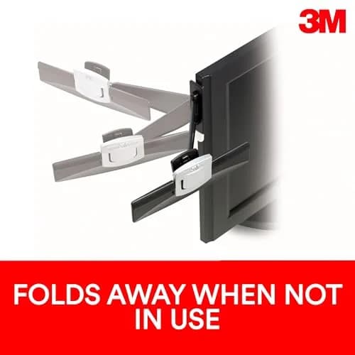 3M Monitor Document Clip with Command Adhesive, Black, 2.6cm (0.75 in) | Holds 30 Sheets thumbnail 4