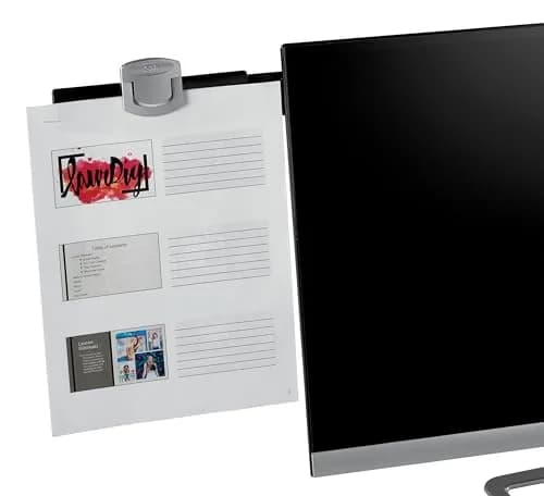 3M Monitor Document Clip with Command Adhesive, Black, 2.6cm (0.75 in) | Holds 30 Sheets thumbnail 7