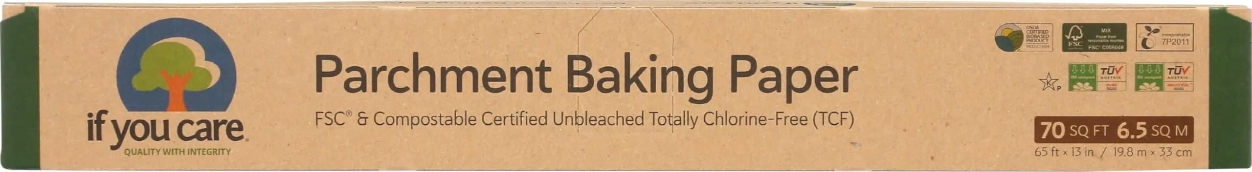 If You Care Parchment Paper Roll 70 Sq Ft | Unbleached, Chlorine-Free, Silicone-Coated