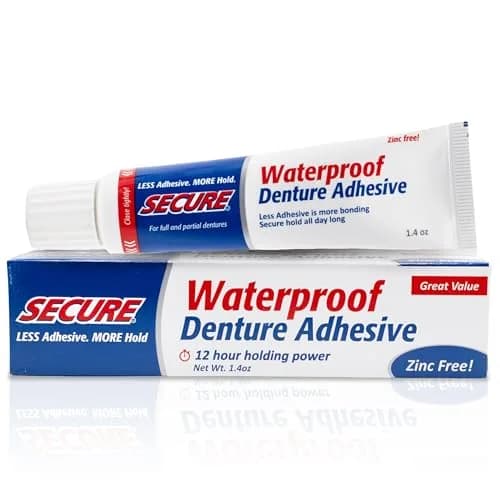 Secure Denture Adhesive Cream 41.4 ml (1.4 oz) | Waterproof Seal & Zinc Free - main product image