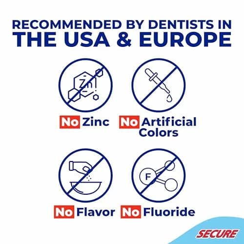 Secure Denture Adhesive Cream 41.4 ml (1.4 oz) | Waterproof Seal & Zinc Free - view 3