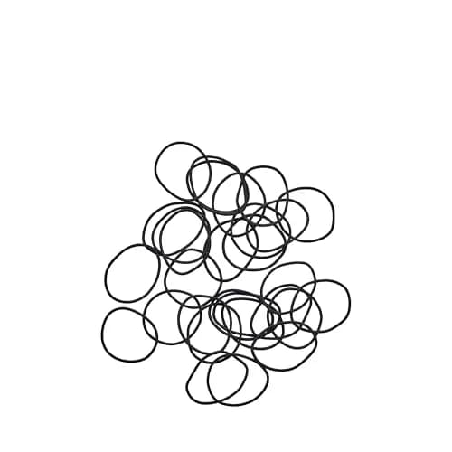 Goody Ouchless Hair Elastics – 50 Count Black | No-Snag, No-Breakage Hold for Fine to Medium Hair thumbnail 2