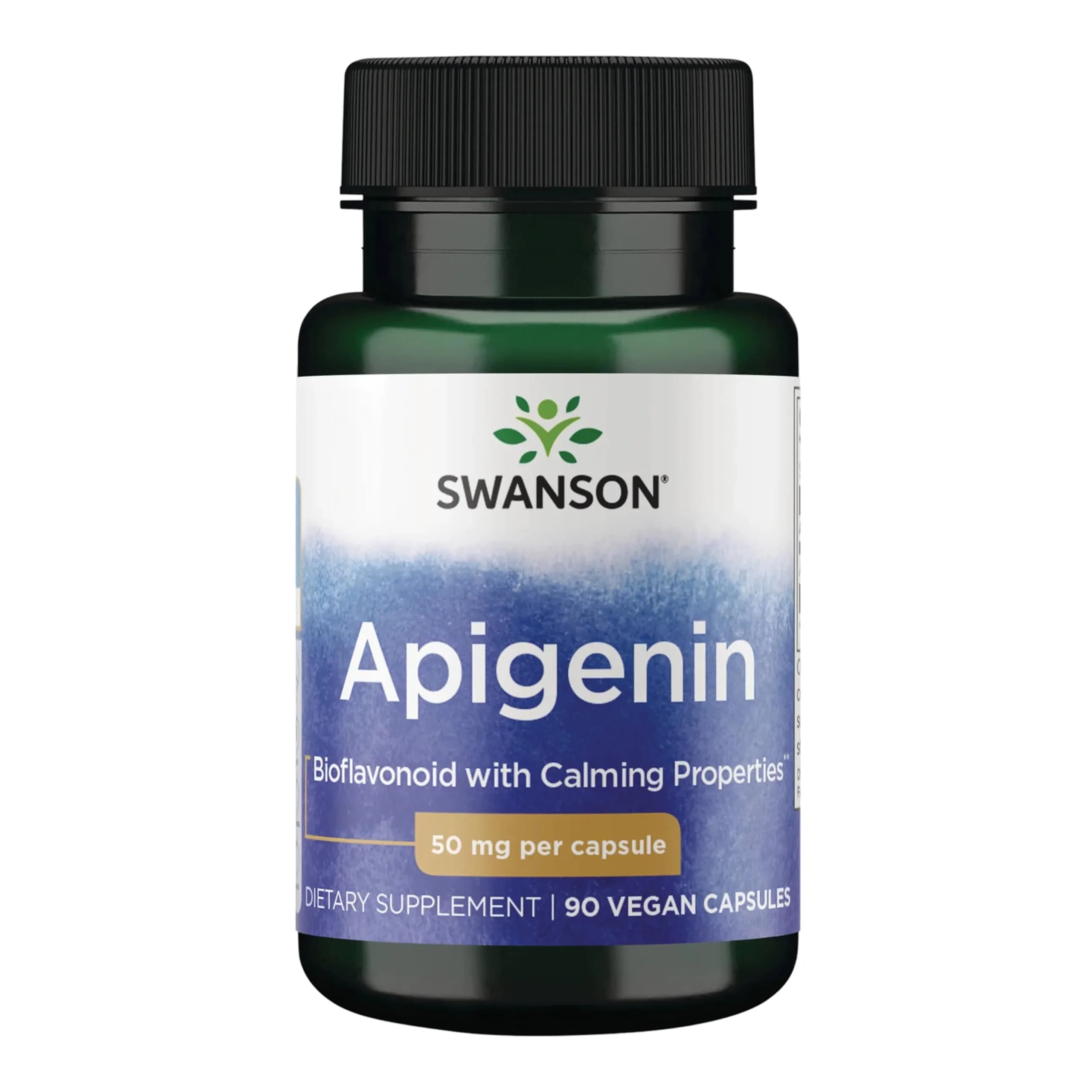 Swanson Apigenin Sleep & Relaxation Supplement 50 mg (90 Capsules) | Natural Support for Stress Response & Cellular Health - main product image