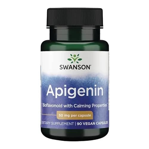 Swanson Apigenin Sleep & Relaxation Supplement 50 mg (90 Capsules) | Natural Support for Stress Response & Cellular Health thumbnail 1