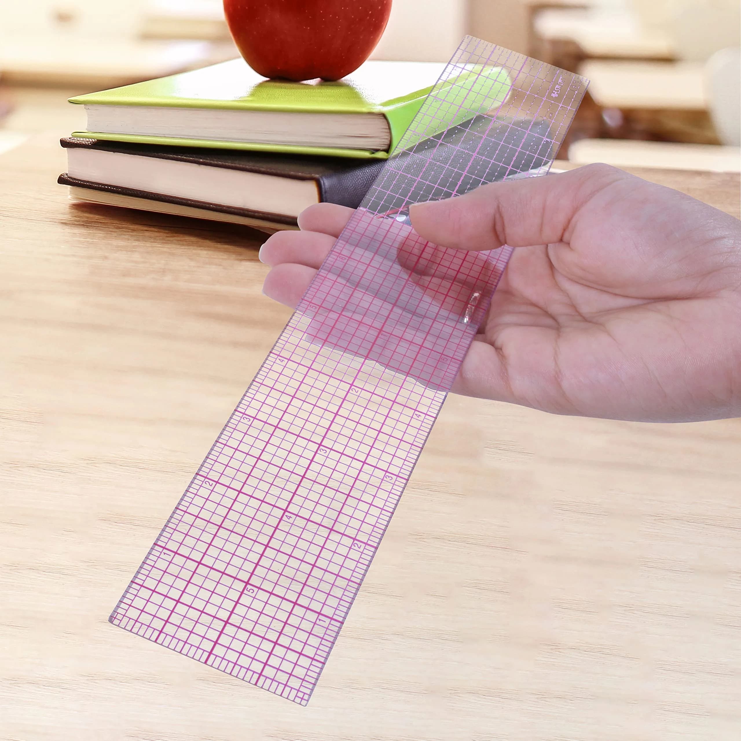 Westcott B-70 12-Inch Beveled Transparent Ruler with 8ths Graph - Accurate Drafting Tool - view 2