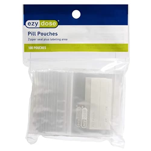 EZY DOSE Disposable Pill Pouches 100 Count (Pack of 1) | Zippered Seal Baggies for Travel & Daily Use thumbnail 1