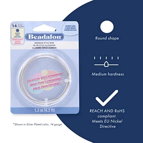Beadalon Jewelry Wrapping Wire - 24 Gauge, 39.4 ft - Silver Plated | Versatile, Tarnish-Resistant Jewelry Wire thumbnail 2