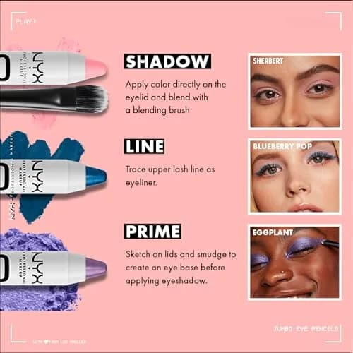 NYX PROFESSIONAL MAKEUP Jumbo Eye Pencil Iced Mocha 5.03 ml (0.18 Fl Oz) | Blendable Creamy Eyeliner & Eyeshadow Stick thumbnail 6