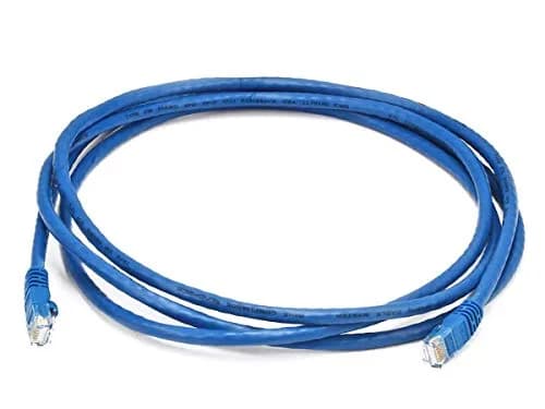 Monoprice 7ft (2.13m) Cat6 550MHz UTP Ethernet Bare Copper Network Cable - Blue | Gigabit Speeds thumbnail 1