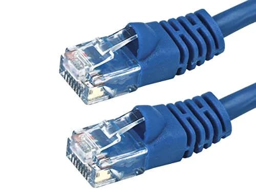 Monoprice 7ft (2.13m) Cat6 550MHz UTP Ethernet Bare Copper Network Cable - Blue | Gigabit Speeds thumbnail 2