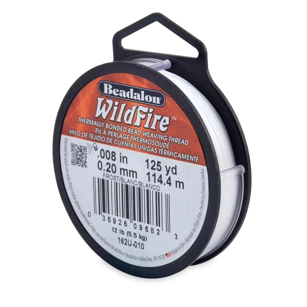 Beadalon Wildfire Beading Thread Jewelry Line, Frost 0.008" (0.2mm) / 125yd (114m) | 10lb Break Strength - main product image
