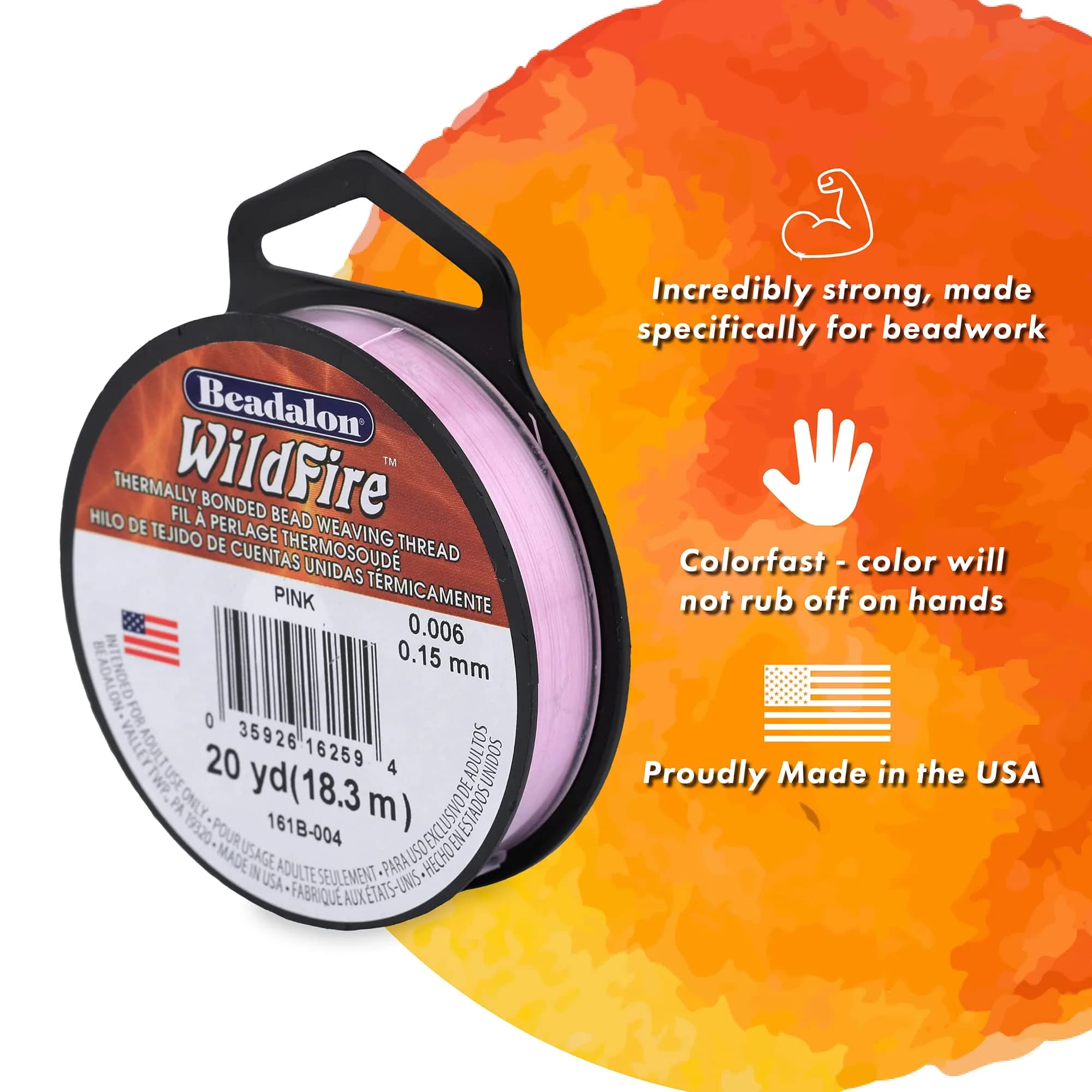 Beadalon Wildfire Beading Thread Jewelry Line, Frost 0.008" (0.2mm) / 125yd (114m) | 10lb Break Strength - view 2