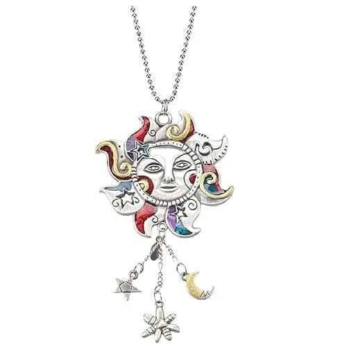 Ganz Celestial Sun Hand-Painted Car Charm Ornament 7.62cm (3 inch) | Beautifully Crafted for Your Vehicle thumbnail 1