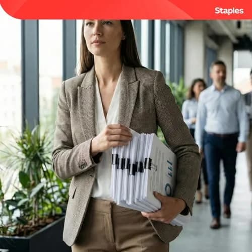 Staples Medium Binder Clips 0.63 Inch Capacity Black 144 Pack | Sturdy Steel Construction for Office & School thumbnail 7