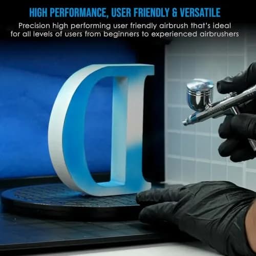 Master Airbrush Multi-Purpose Gravity Feed Air Brush Kit & Air Compressor | Portable, 23L/min, 110-120V thumbnail 6