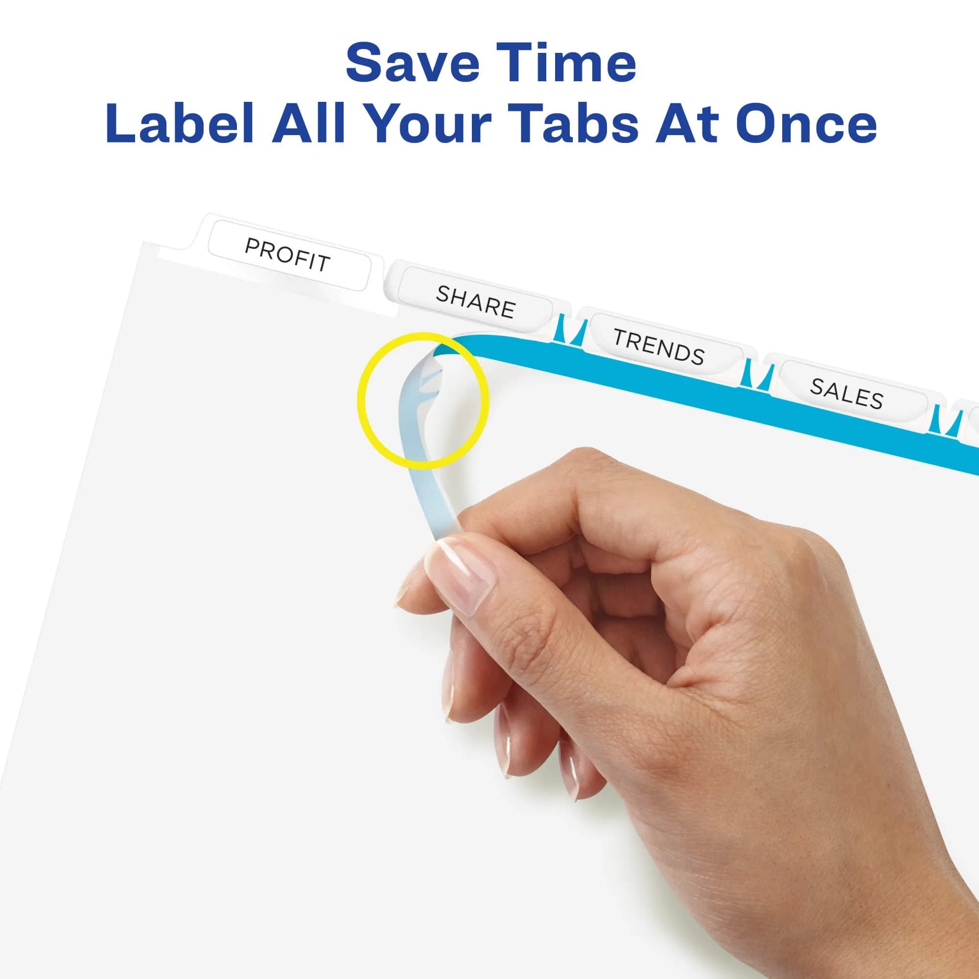 Avery Index Maker Clear Label Dividers, 5-Tab, Extra Wide, 1 Set | Organize Reports & Presentations - view 5