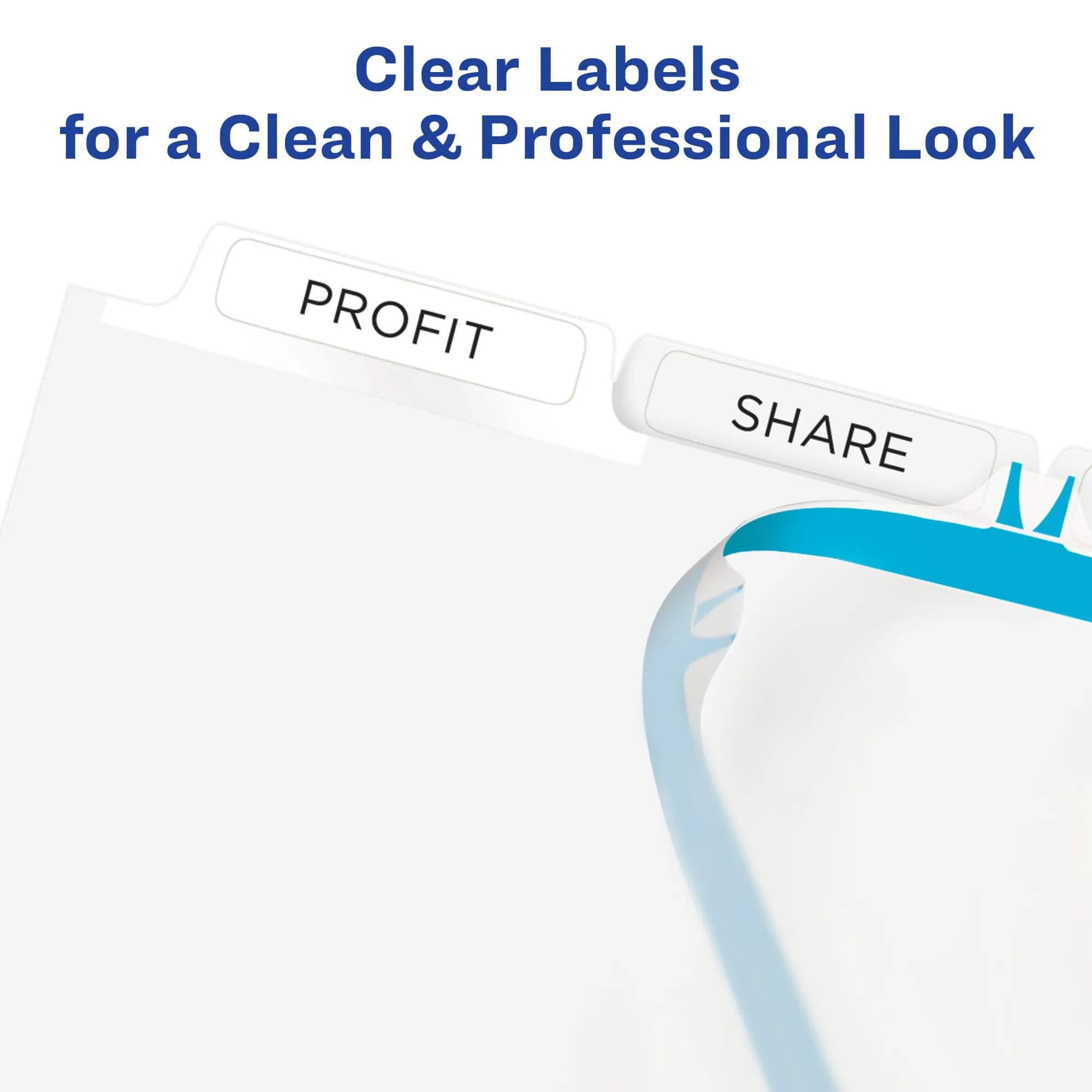 Avery Index Maker Clear Label Dividers, 5-Tab, Extra Wide, 1 Set | Organize Reports & Presentations - view 6